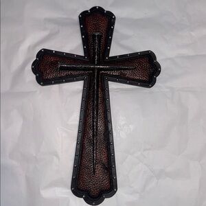 Rustic Brown and Black Wall Cross Decor